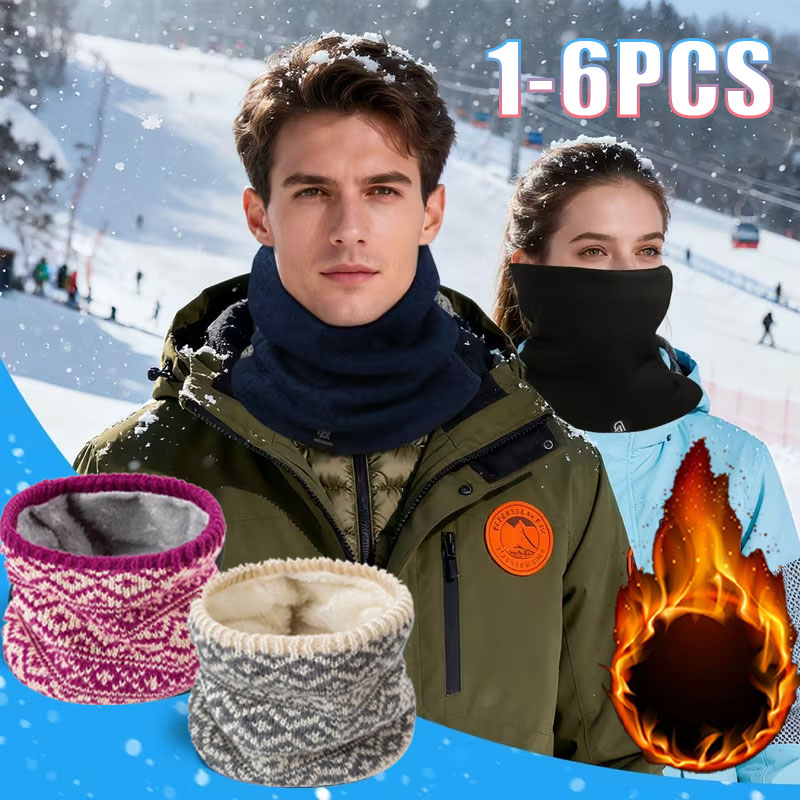 Neck Gaiter Fleece - 1-6PCS Penutup Leher Rajut Musim Dingin