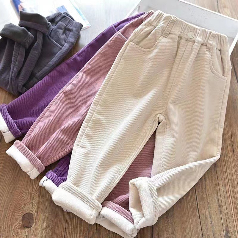 Corduroy Pant Warm - Celana Anak Perempuan Musim Gugur Musim