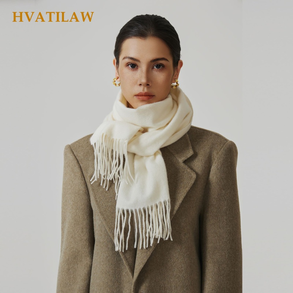 2026 Syal Wol 100% Warna Solid - Wool Scarf Men ulasan dan harga