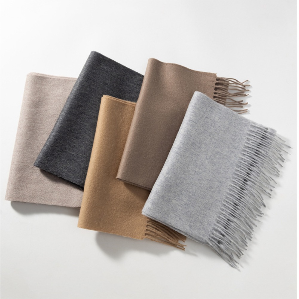 2026 Syal Wol 100% Warna Solid - Wool Scarf Men ulasan dan harga