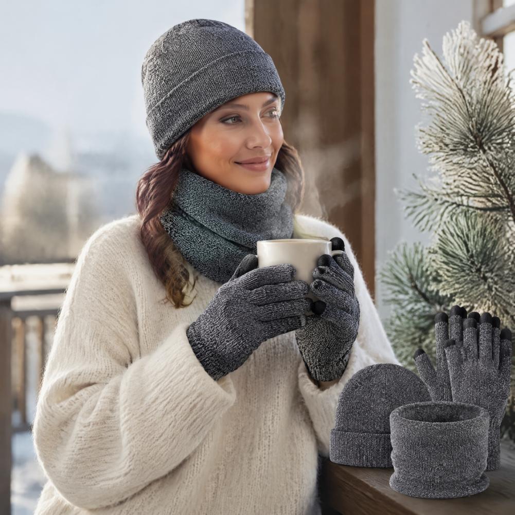 Topi Rajut Hangat, Sarung Tang - Knit Beanie Hat Warm ulasan dan harga