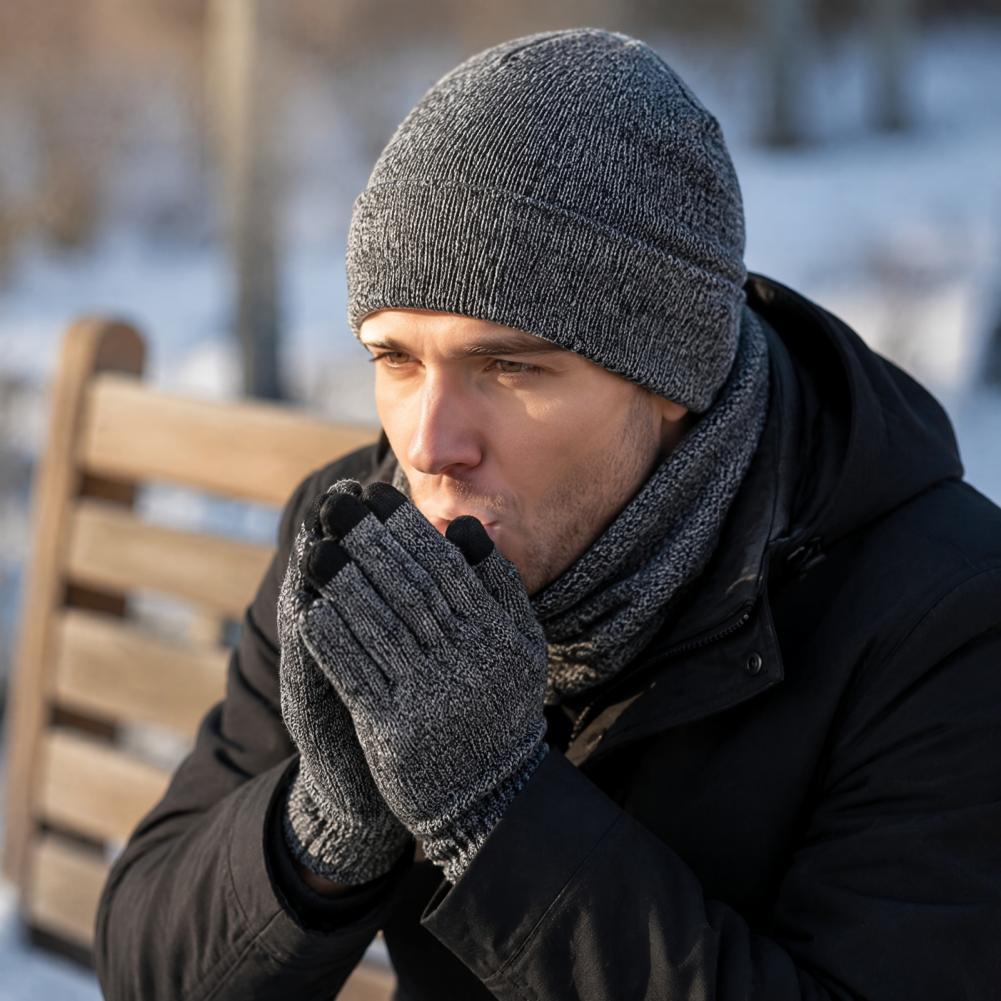 Topi Rajut Hangat, Sarung Tang - Knit Beanie Hat Warm ulasan dan harga