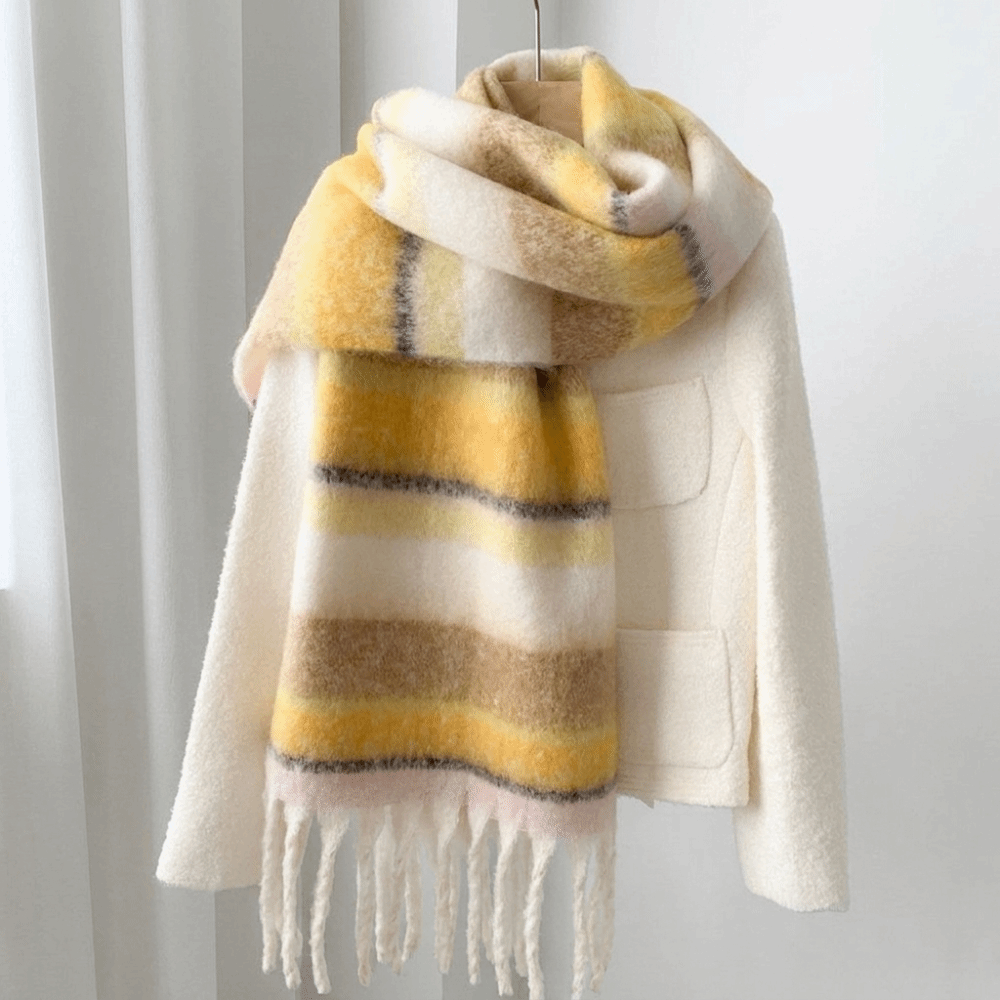 Syal Wol Bergaris Mohair Elega - Wool Scarf Men ulasan dan harga